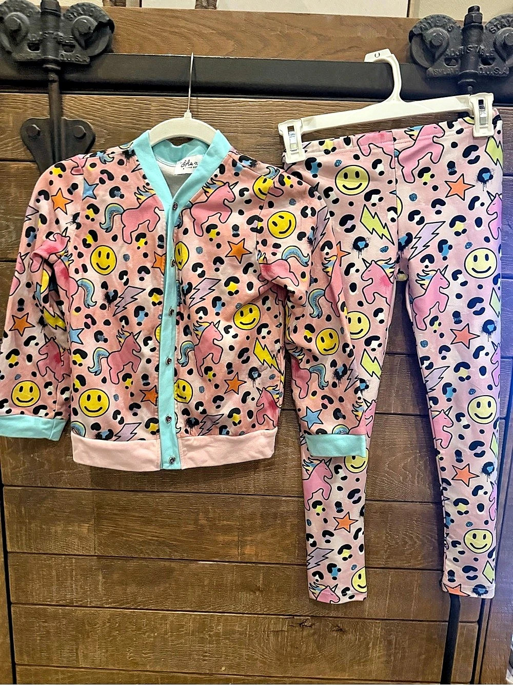 Lola + The Boys 7/8 Pink & Blue Matching Set